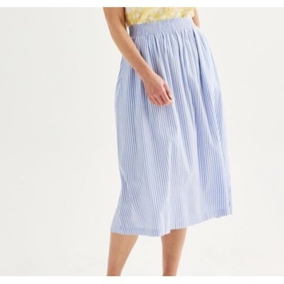 croft & barrow Dresses & Skirts - Croft & Barrow Women’s Striped Mid Rise Skirt Size XXL Elastic Waist Beachy